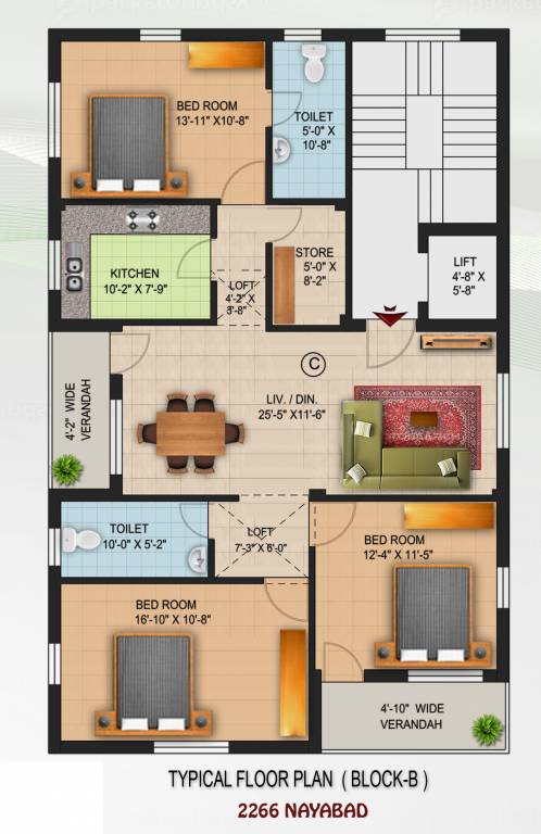  lake oasis Block B Cluster Plan For Typical Floor