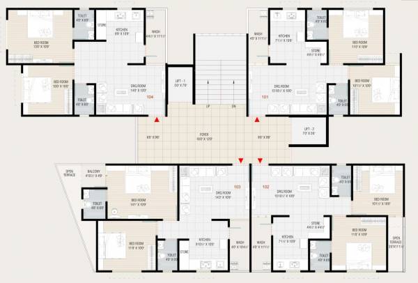  ashtavinayak-elegance Block A Cluster Plan for 1st Floor