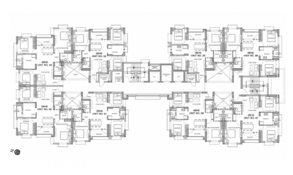  prakriti Cluster Plan For Typical Floor Plan