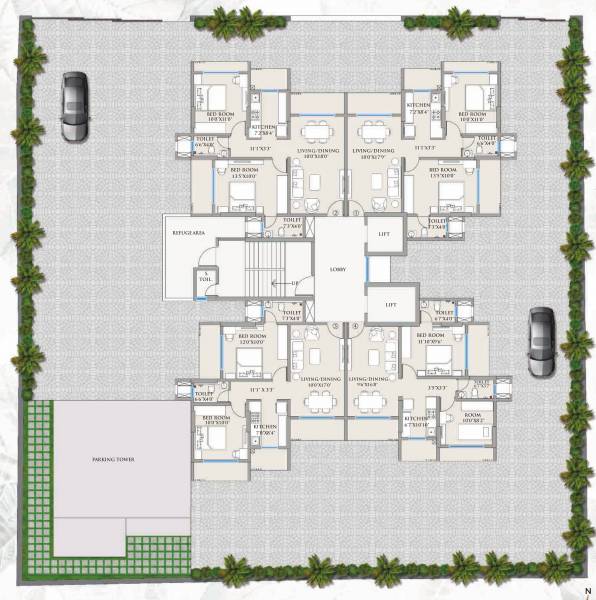  pristine Pristine Cluster Plan For Typical Floor