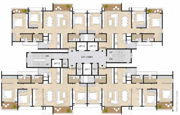  eden-phase-1 Wing A Typical Cluster Plan