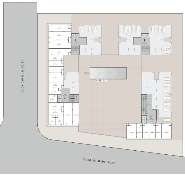  signor-skyline A To D Ground Floor Cluster Plan