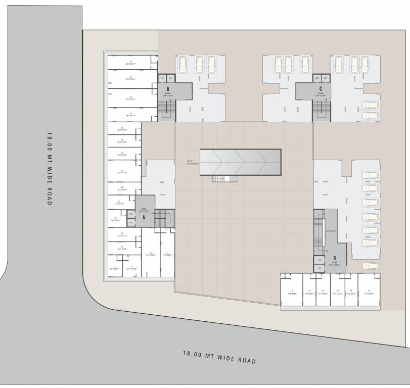  signor skyline A To D Ground Floor Cluster Plan
