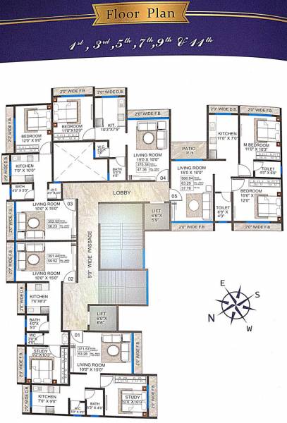  tower Om Vighnaharta Tower Cluster Plan