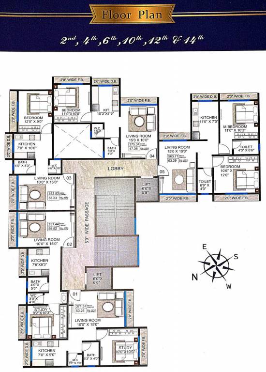  tower Om Vighnaharta Tower Cluster Plan