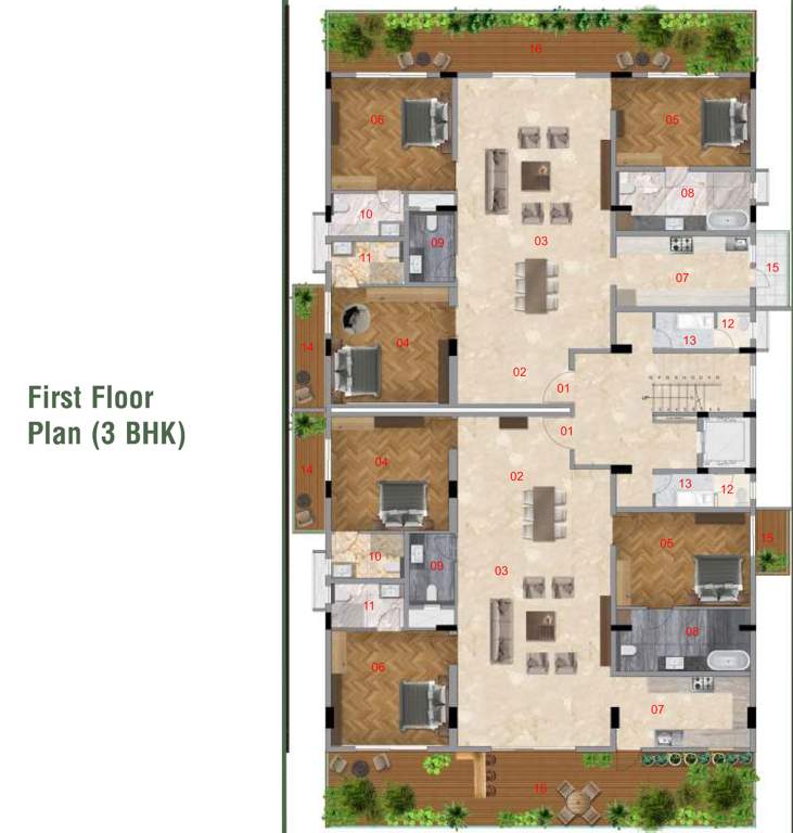  bel air Bel Air Cluster Plan for 1st Floor