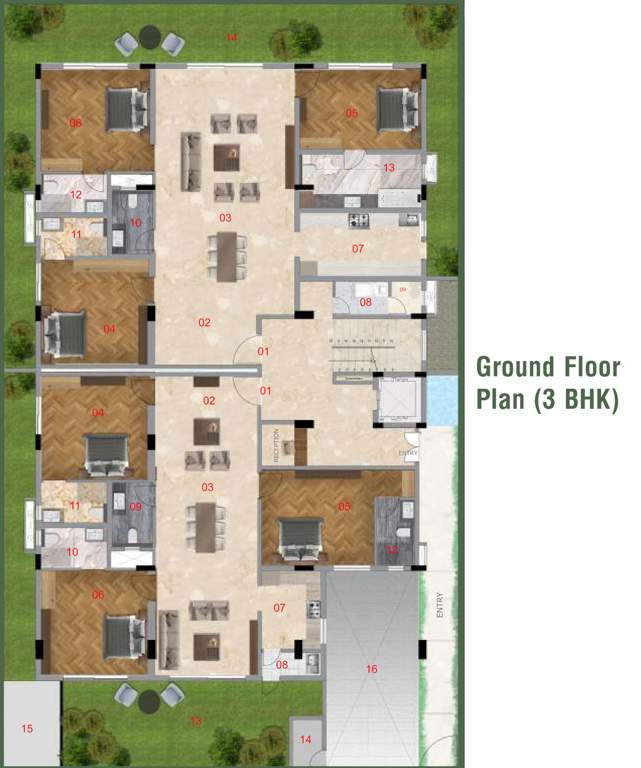 bel air Bel Air Cluster Plan for ground Floor