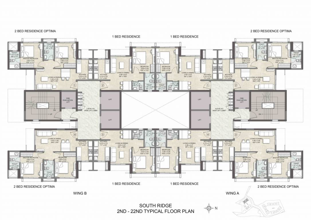 vivant south wing b Wing B Cluster Plan