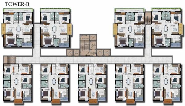  555 Tower B Typical Cluster Plan
