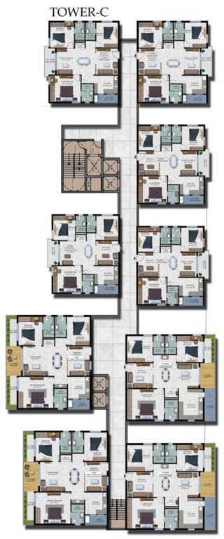  555 Tower C Typical Cluster Plan