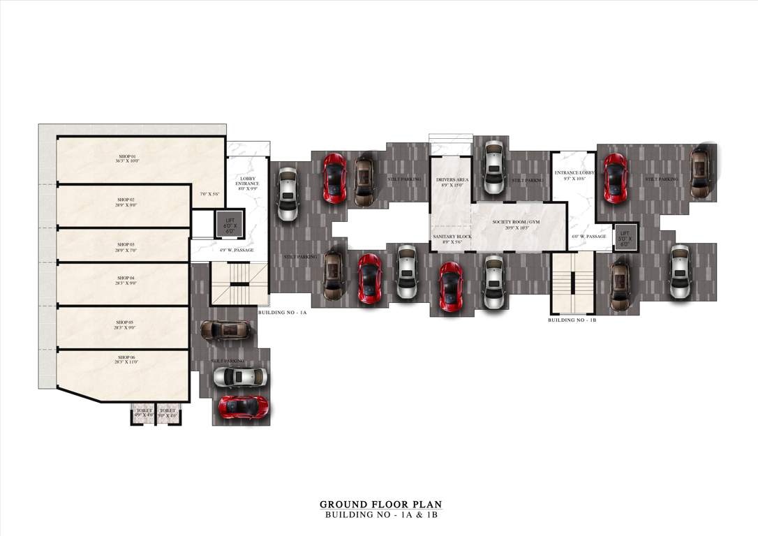  orion grande Buildings 1 Cluster Plan for ground Floor