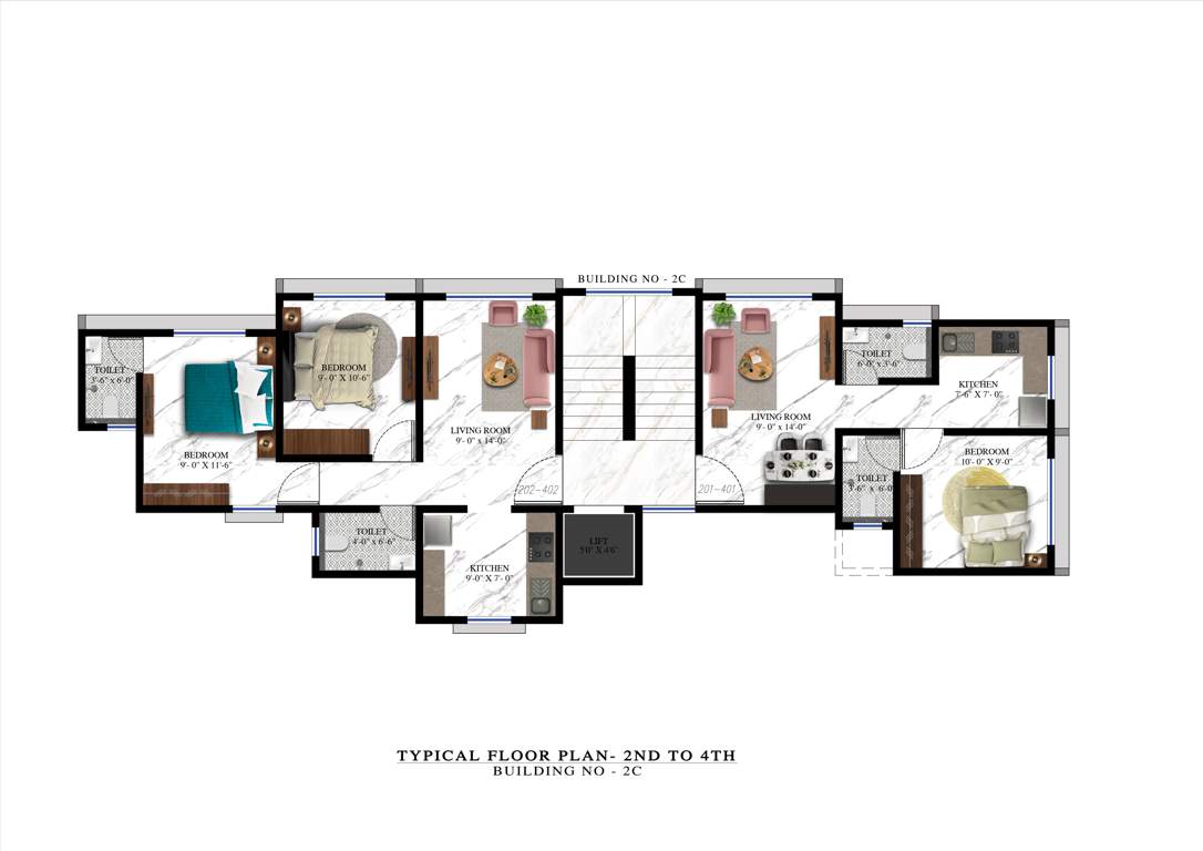  orion grande Buildings 2 Cluster Plan from 2nd to 4th Floor
