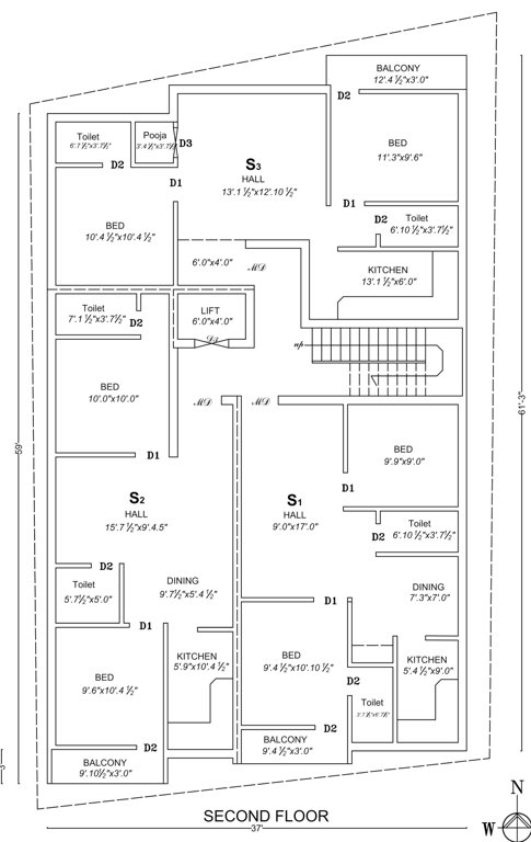  homes Real Trend Homes Cluster Plan for 2nd Floor