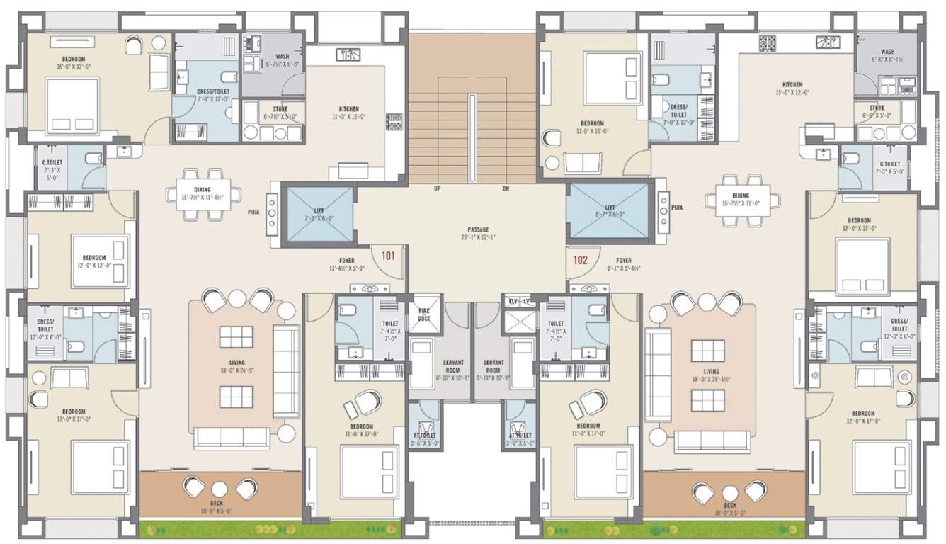  hebitat Block F Anf Block G Cluster Plan from 1st to 13th Floor