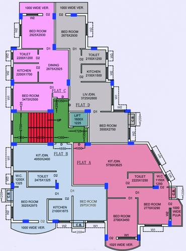  omkar-apex Omkar Apex Cluster Plan From 1st To 3rd Floor