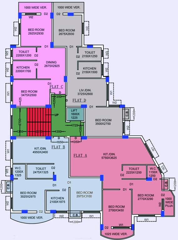  omkar apex Omkar Apex Cluster Plan From 1st To 3rd Floor
