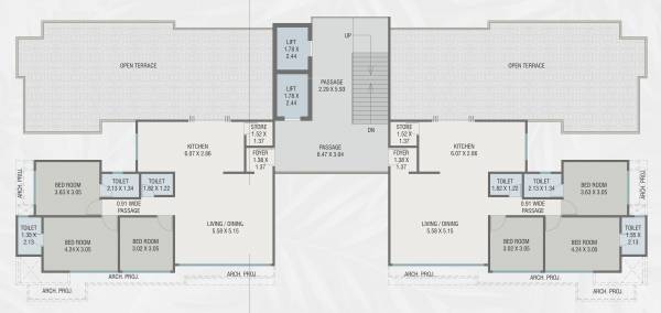  primero A Cluster Plan For 14th Floor