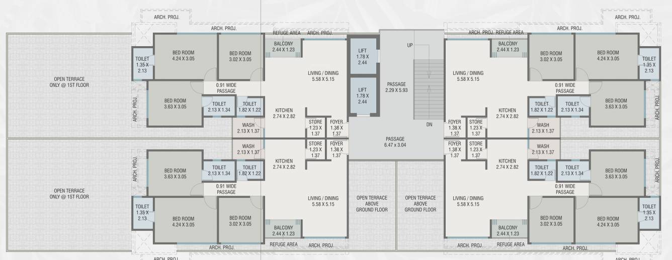  primero A Cluster Plan For 1st Floor