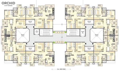  himalaya-sunshine Orchid Cluster Plan from 2nd to 8th Floor