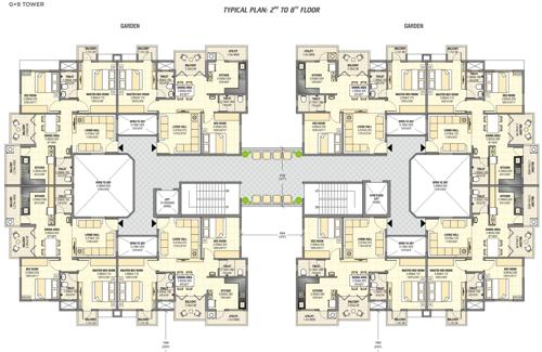  himalaya-sunshine Tulip Cluster Plan from 2nd to 8th Floor
