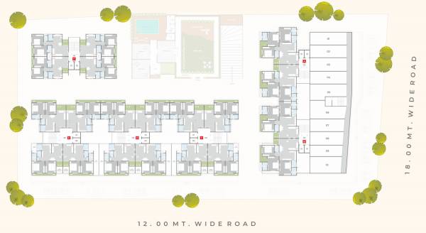  siddheshwar-pride A To E First Floor Cluster Plan