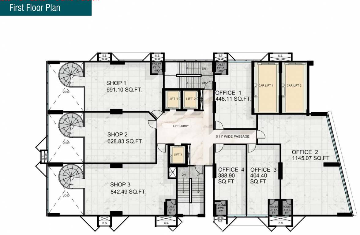  72 corp 72 Corp Cluster Plan for 1st Floor