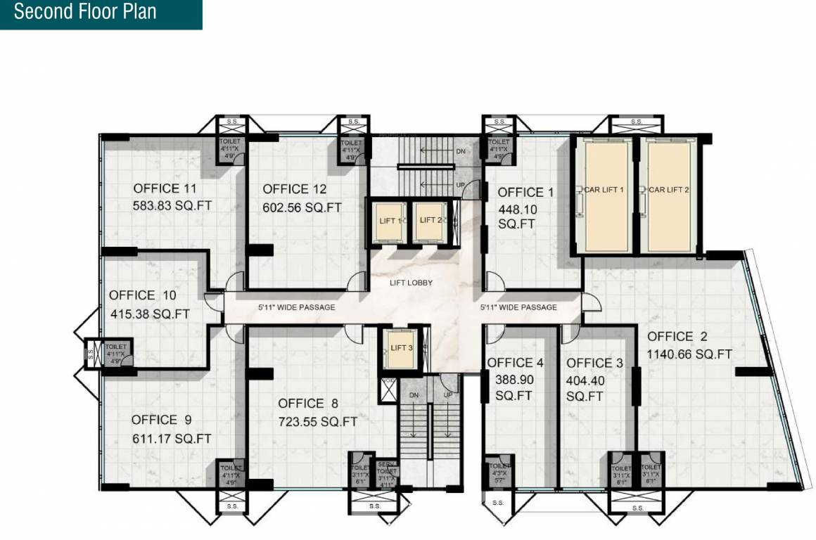  72 corp 72 Corp Cluster Plan for 2nd Floor