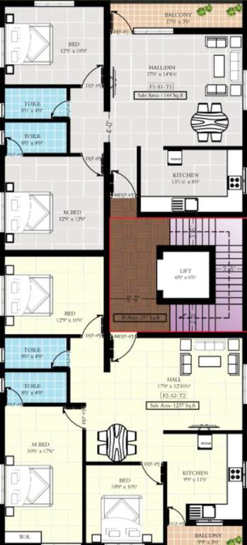  mc flats MC Flats Cluster Plan from 1st to 3rd Floor