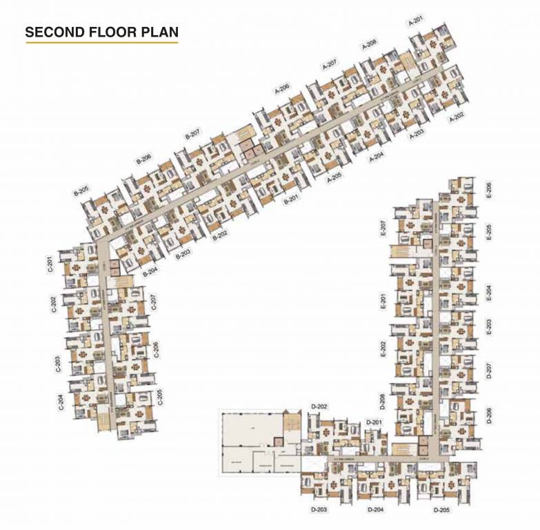  aquene Block A, B, C, D, And E Cluster Plan for 2nd Floor