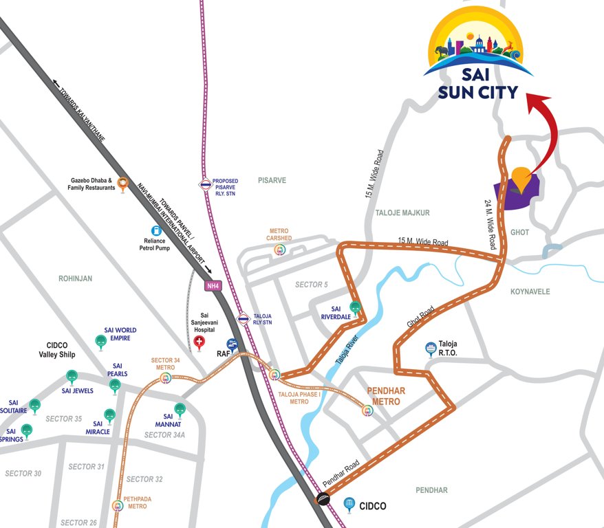  sai suncity Location Plan