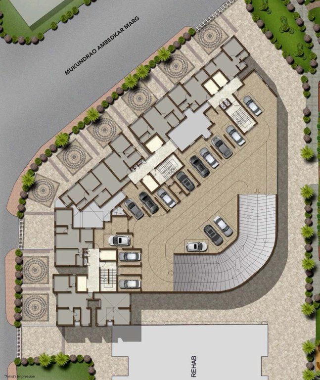  heights Wing A, Wing B And Wing C Parking Cluster Plan