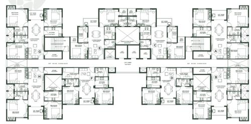  aparajita-sports-city Aparajita Sports City Cluster Plan from 2nd to 12th Floor