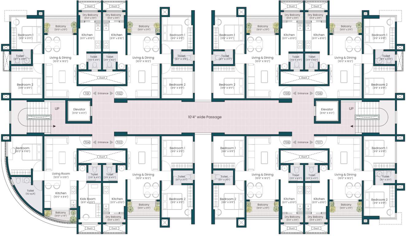  rajeshwar residancy Rajeshwar Residancy Cluster Plan From 2nd To 10th Floor