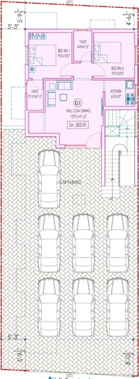  evergreen apartments Block A And B Cluster Plan For Ground Floor