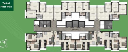  walchand-paradise Walchand Paradise Building No 1 Cluster Plan from 1st to 17th Floor