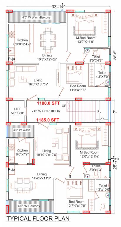  kaveraah residency Kaveraah Residency Typical Cluster Plan
