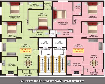  mangala Eeshani Mangala Cluster Plan From 1st To 3rd Floor