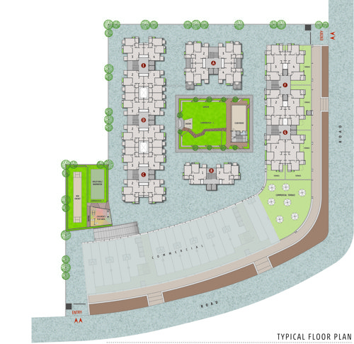  kingsland Block A, B, C, D, E, F And G Cluster Plan For Typical Floor