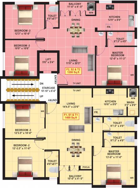  thirukumar-palace Thirukumar Palace Cluster Plan From 1st To 3rd Floor