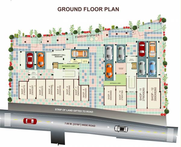  kunj Block - A, B Ground Cluster Plan