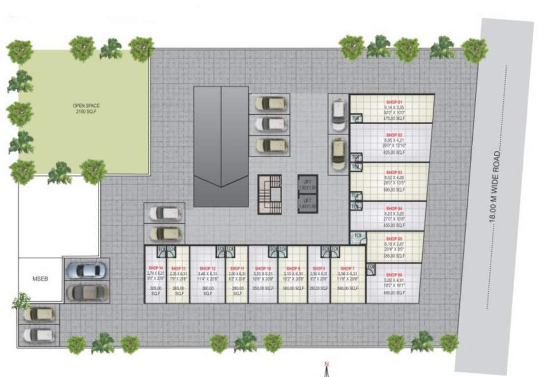  shree ganadhish park Shree Ganadhish Park Cluster Plan For Ground Floor