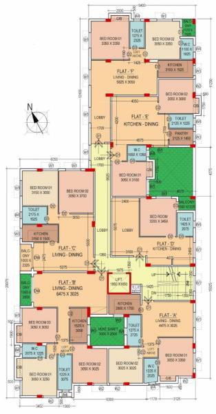  delight Sun Delight Cluster Plan from 1st to 3rd Floor