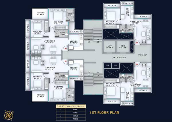  jayram-heights Jayram Heights Cluster Plan for 1st Floor