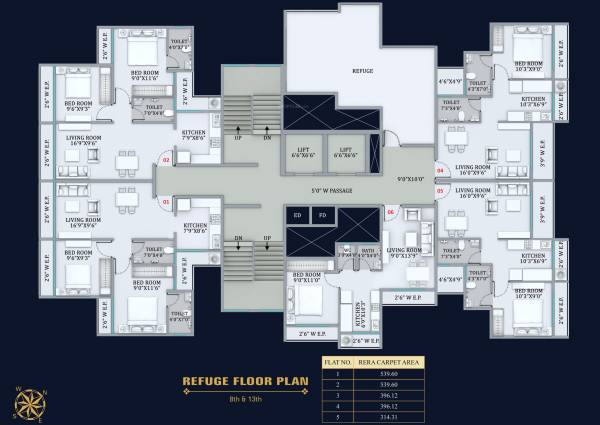  jayram-heights Jayram Heights Cluster Plan for 8th And 13th Floor