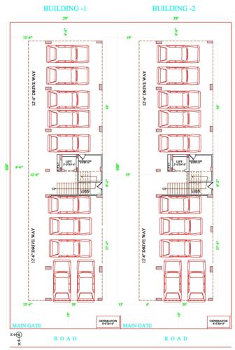  venkataramana-padmavathi-apartments Building 1 And Building 2 Basement Cluster Plan
