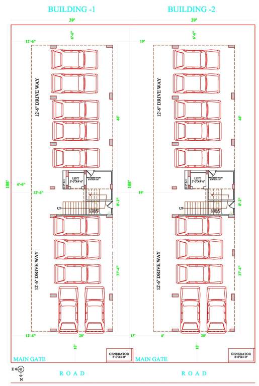  venkataramana padmavathi apartments Building 1 And Building 2 Basement Cluster Plan