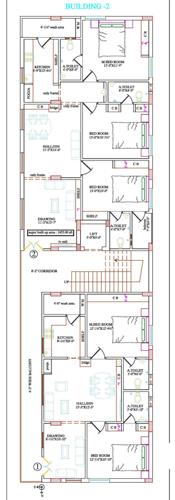  venkataramana-padmavathi-apartments Building 1 And Building 2 Cluster Plan for 5th Floor