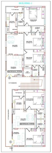  venkataramana-padmavathi-apartments Building 1 And Building 2 Cluster Plan from 1st to 5th Floor