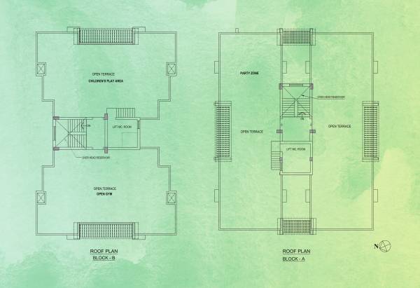  kusumba-greens Black A And B Cluster Plan For Terrace Floor