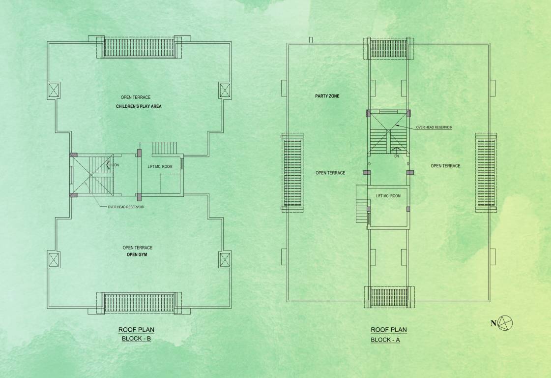  kusumba greens Black A And B Cluster Plan For Terrace Floor